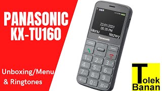 Panasonic KX-TU160 - Unboxing / Menu & Ringtones - Telefon dla seniora - Classic Phone