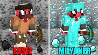 EVSİZ MADENCİ VS MİLYONER MADENCİ - Minecraft