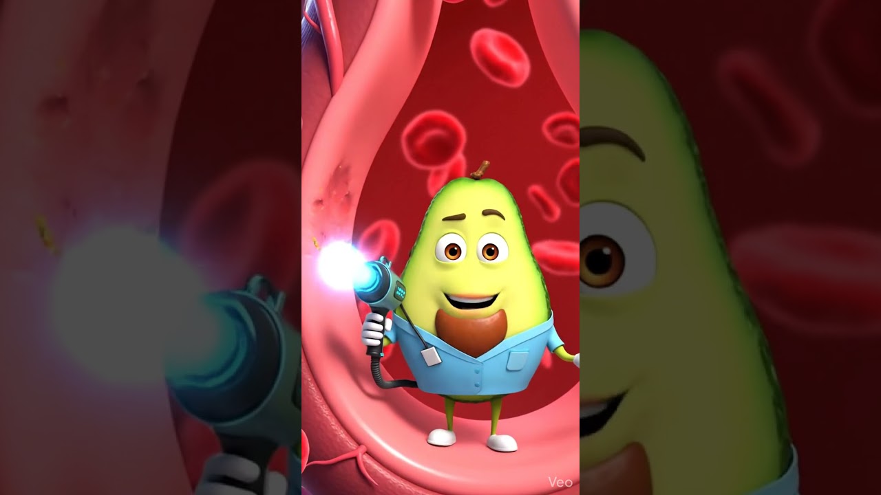 3D animation how avocado work in our body