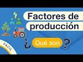 Qu son los factores de produccin  explicado fcil 