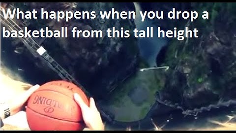What happens when you drop a spinning basketball off a dam