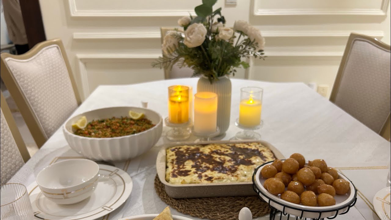 فطوري اليوم الحادي عشر  / مكرونه بشاميل / السلطه الارمنيه