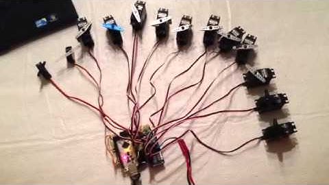 16 Servos controlled from a Java Swing app over Bluetooth