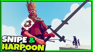 HARPOON & SNIPE! Deadeye and Harpooner vs Every Faction 2v1 - TABS Gameplay Unit Creator Update
