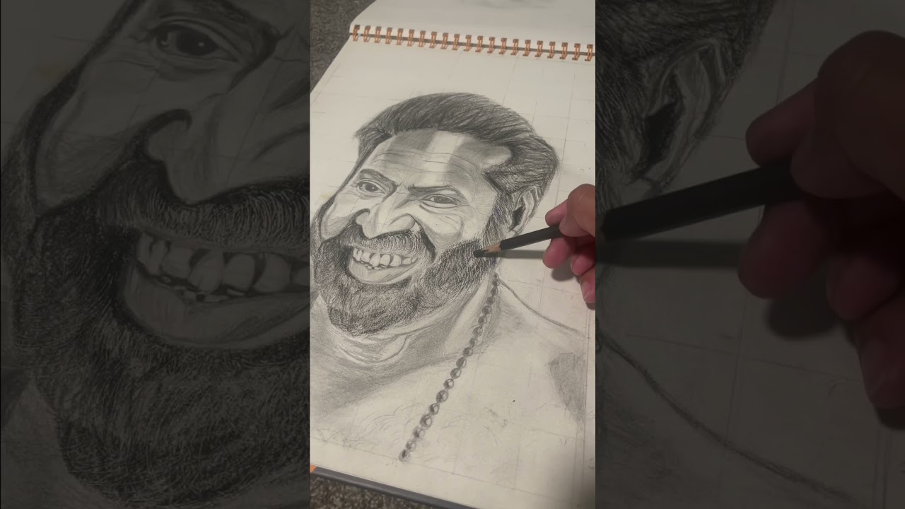 Bramayugam art tribute Mammootty drawing | 