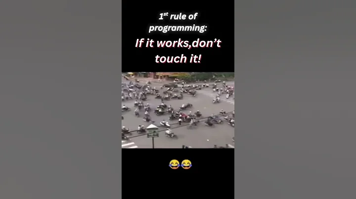 💻 Rule #1 of coding: It works? Don't touch it! 🙈#csvision #learnpython #pythonforbeginners