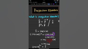 Projection operators in Quantum mechanics