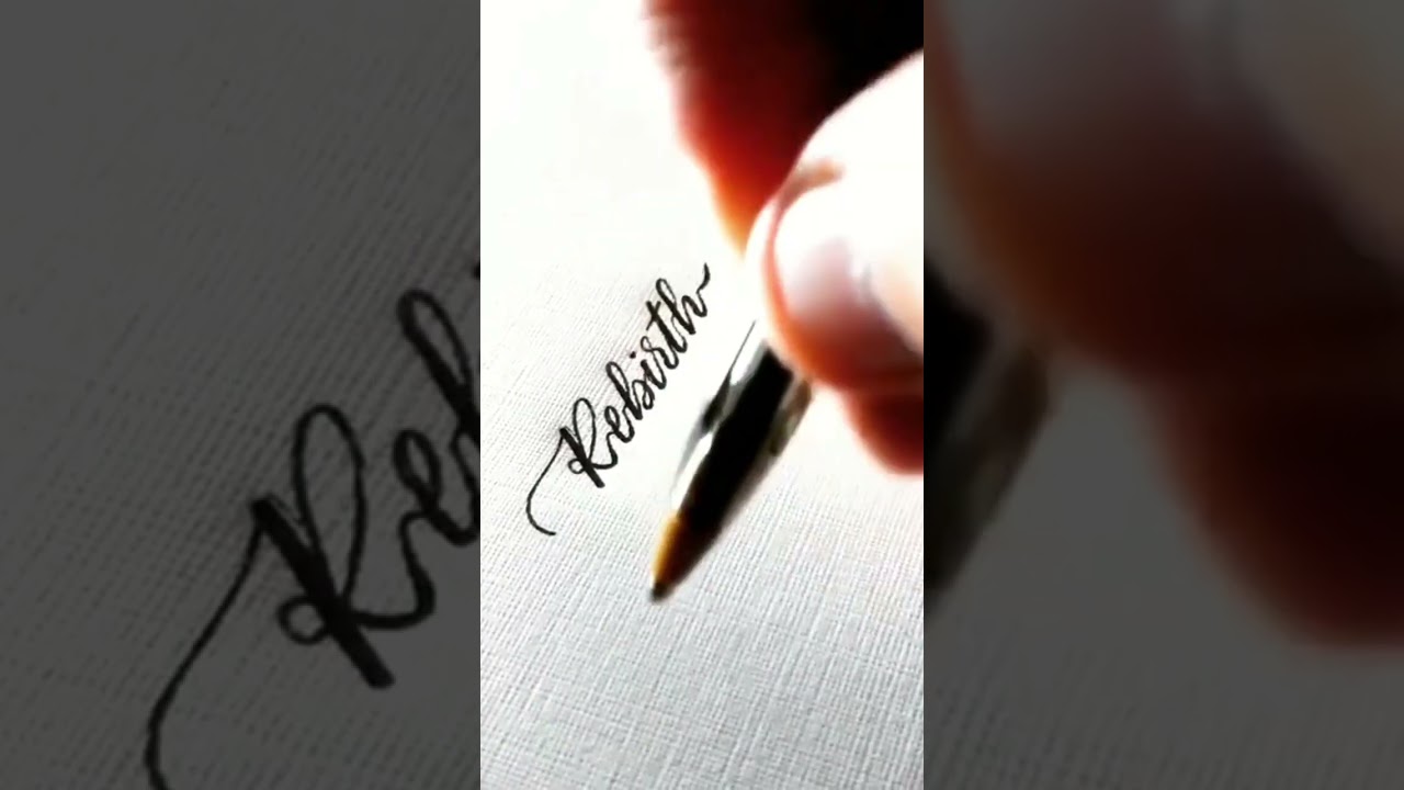 Can you read it? 👀 Ballpoint pen Calligraphy by Allan Visses