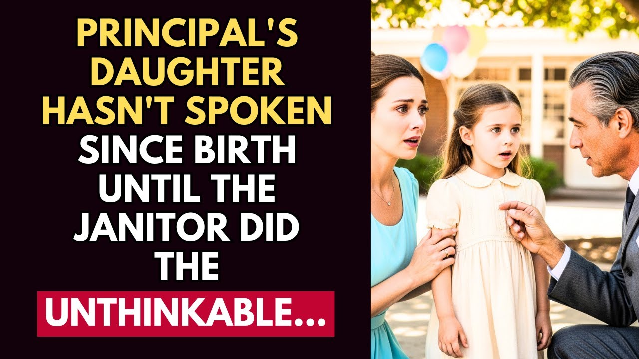 Principal's Daughter Hasn't Spoken Since Birth Until The Janitor Did The Unthinkable...