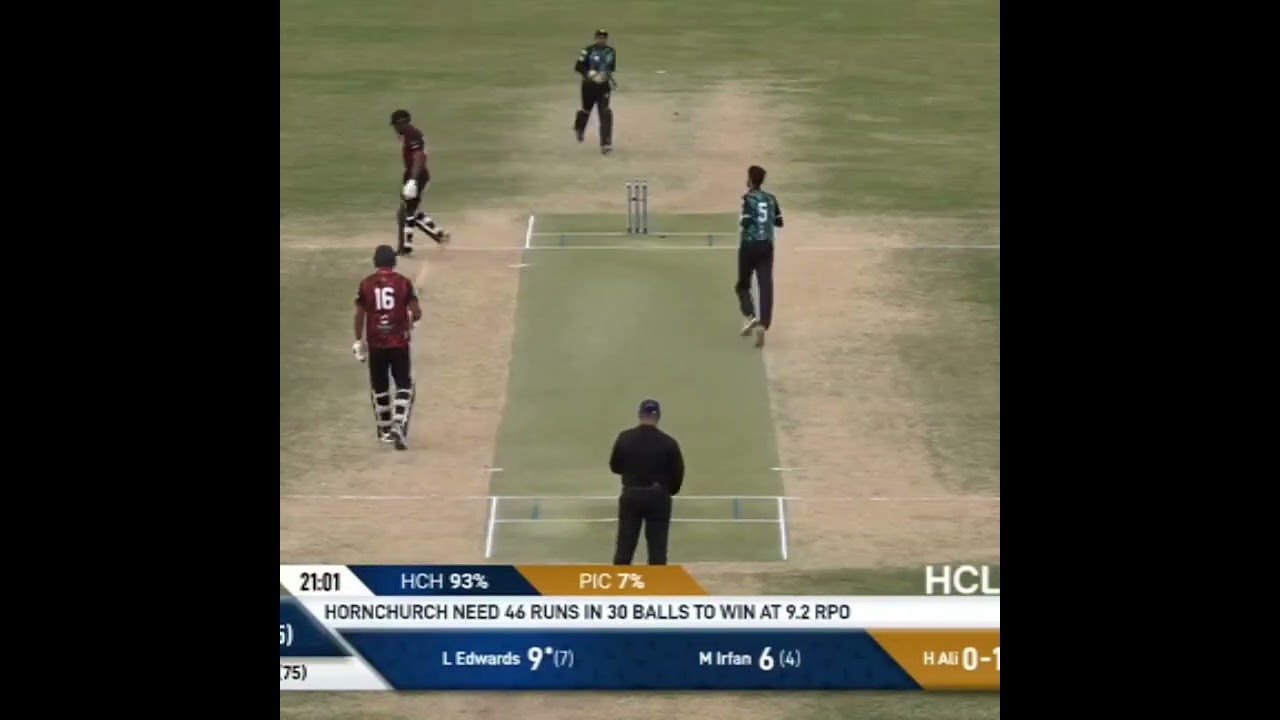 European cricket league 2024 PIC vs HOR wkt bowled
