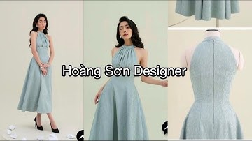 Dạy cắt may: Hướng dẫn cách cắt đầm cổ yếm nhún chân ngực và cổ theo mẫu| Sách dạy cắt may