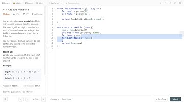 LeetCode 445. [Medium] Add Two Numbers II W/ Follow Up