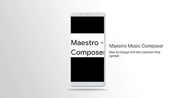 Maestro Music Composer: How to change 4/4 into common time symbol