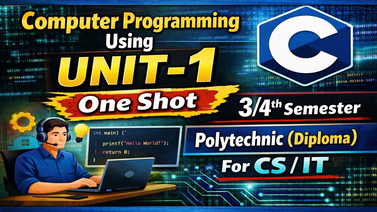 Computer Programming Using C || Unit-1 One Shot 3/4th Semester ...