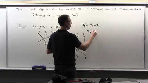 Applied Linear Algebra, Lesson 16, Video 4: Thm Transpositions generate permutations