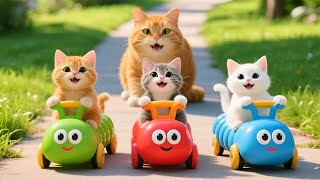 Mama Cat Trims Fur on the Farm and Makes Tiger Hat For Kittens At Home🐾🎩🐯