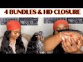 UNBOXING UNICE HAIR BUNDLES WITH CLOSURE | 5 by 5 HD LACE CLOSURE | Miss Ola