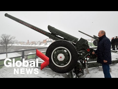Vladimir Putin fires cannon to mark Russian Christmas