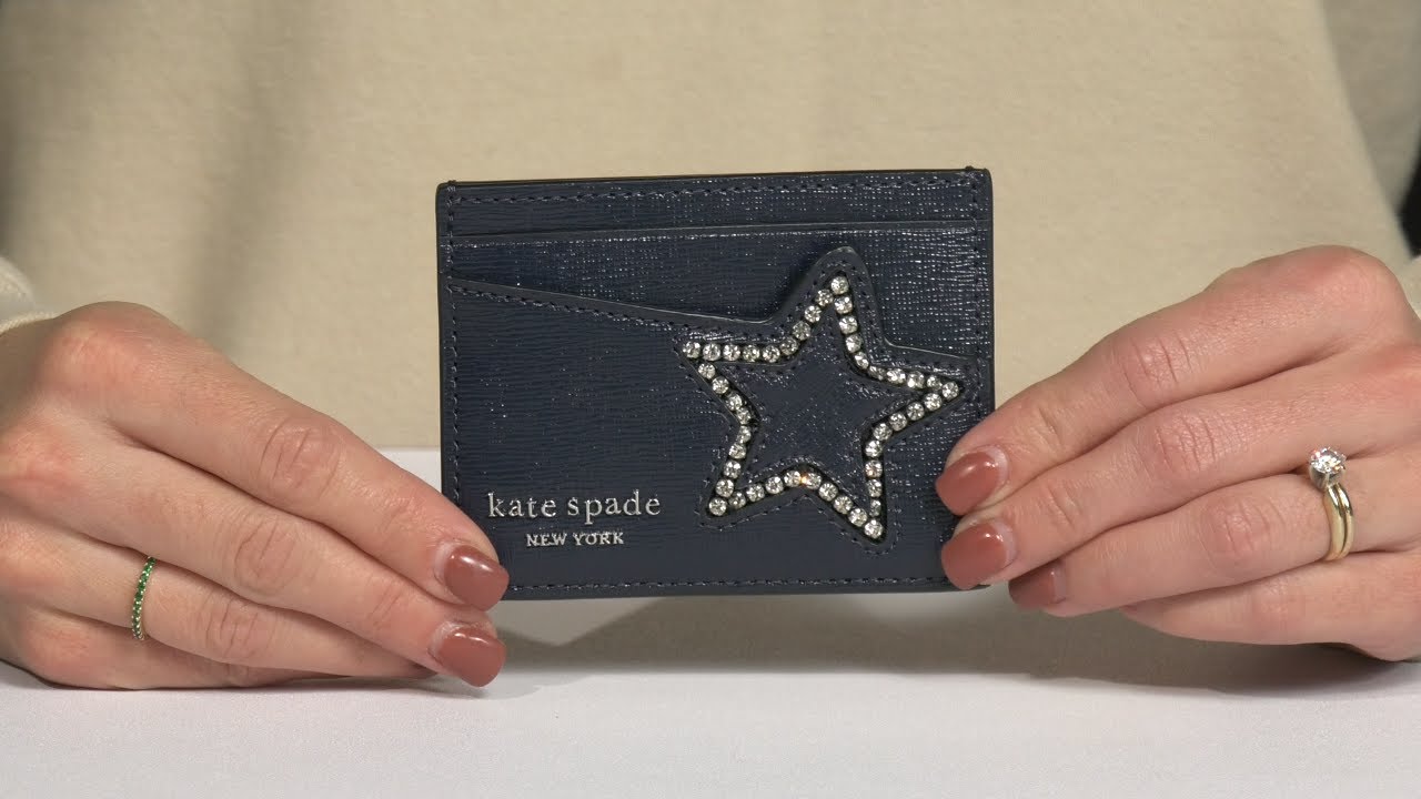 Kate Spade ハートユーステートメントスタッド Kate Spade New York Starlight Patent Saffiano Leather Card