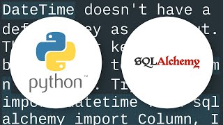 SQLAlchemy default DateTime