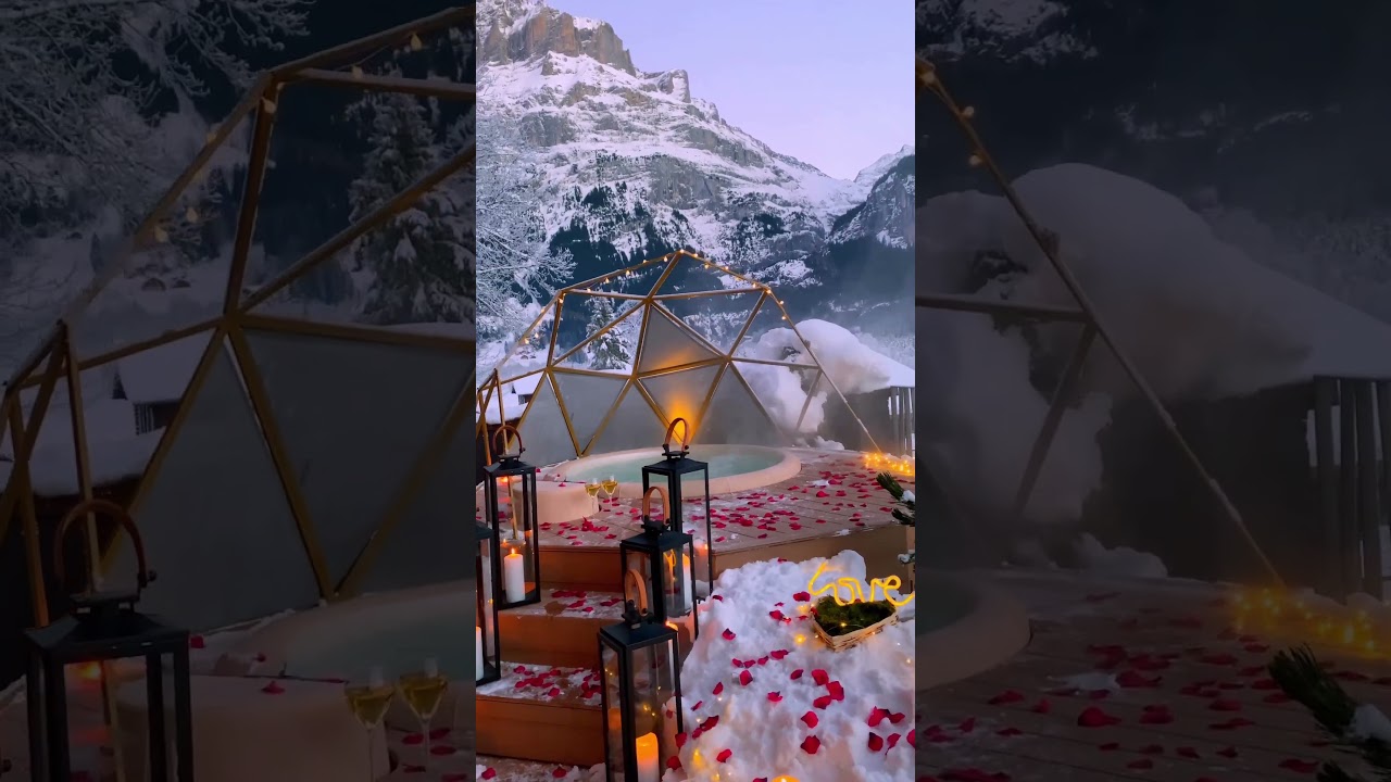 Beautiful destination , Hot bathtub in cold iceland 