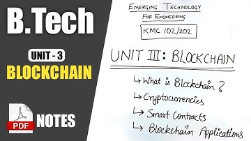 Blockchain BTech AKTU with PDF Notes | Emerging Technology for Engineering in Hindi