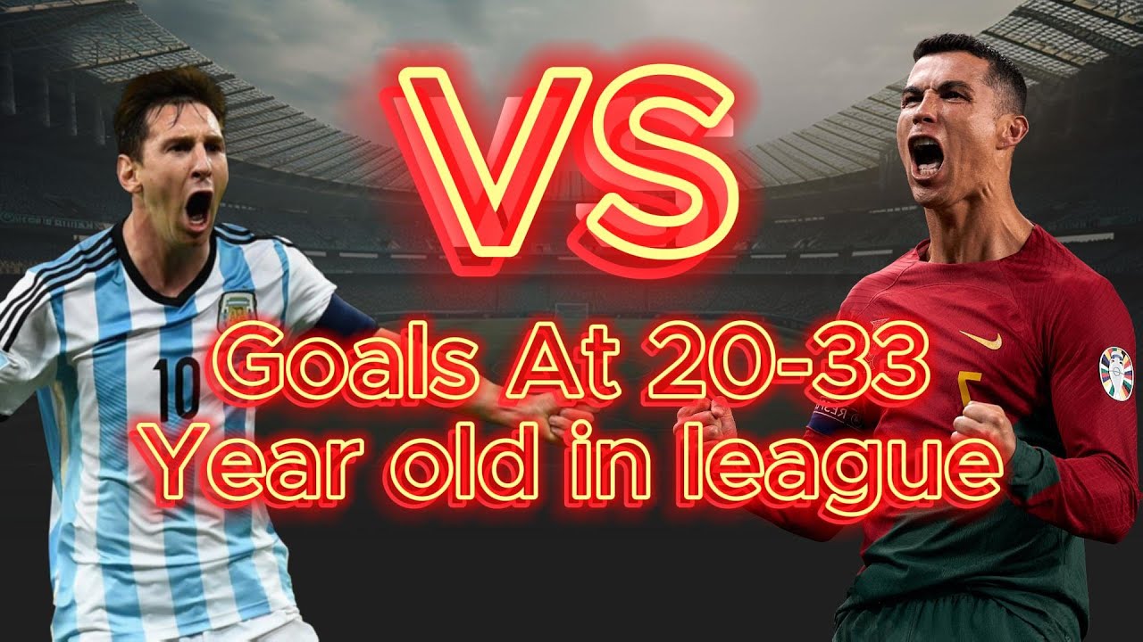 Ronaldo vs Messi goals scored in league At 20-33 year old - YouTube
