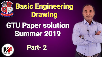 BED Paper solution Summer 2019 Part-2| Basic Engineering Drawing| GTU Online solution