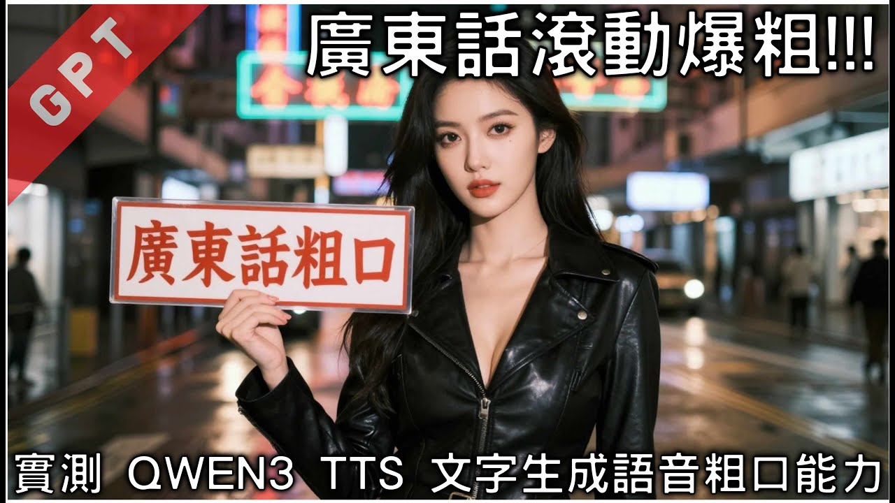 [字幕版] 廣東話滾動粗口!!! 實測 QWEN 3 TTS 文字新城語音粗口能力 #廣東話 #qwen3tts #Qwen3 #TTS #文字生成語音 #ai創作