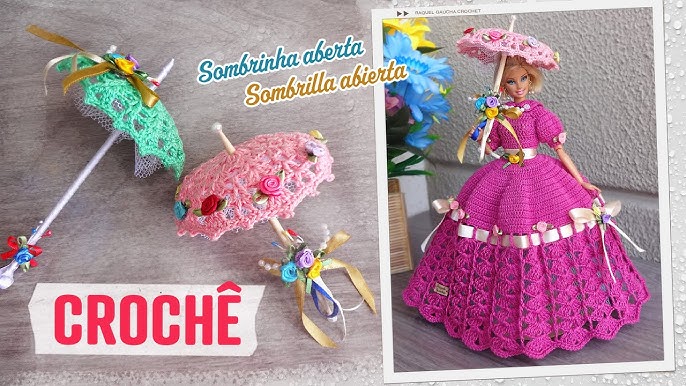 Crochet bride/wedding dress for Barbie (Portuguese/Spanish