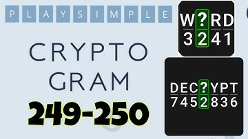 PlaySimple CRYPTOGRAM level 249 250