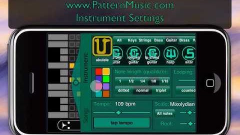 PatternMusic Instrument Settings