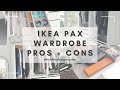 IKEA PAX Wardrobe Pros and Cons | Walk in wardrobe tour!