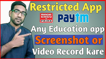 How to take screenshot or screen recording in Restricted Apps||Mktech