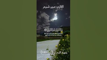 رَبُّ الْمَشْرِقَيْنِ وَرَبُّ الْمَغْرِبَيْنِ | ما تيسر من سورة الرحمان | القارئ عمير شميم 🤍🤍