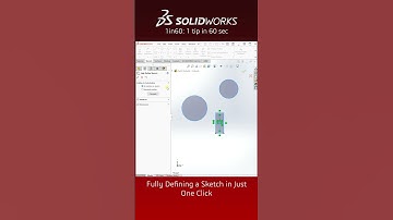 How to fully define a sketch in just one click #solidworks #shorts
