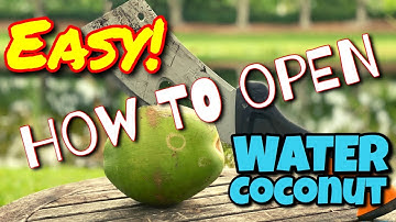How to open a coconut at home! WITH EASY RIGHT BEST TOP DIY TIPS TRICKS HACKS [with Fiskars Hatchet]