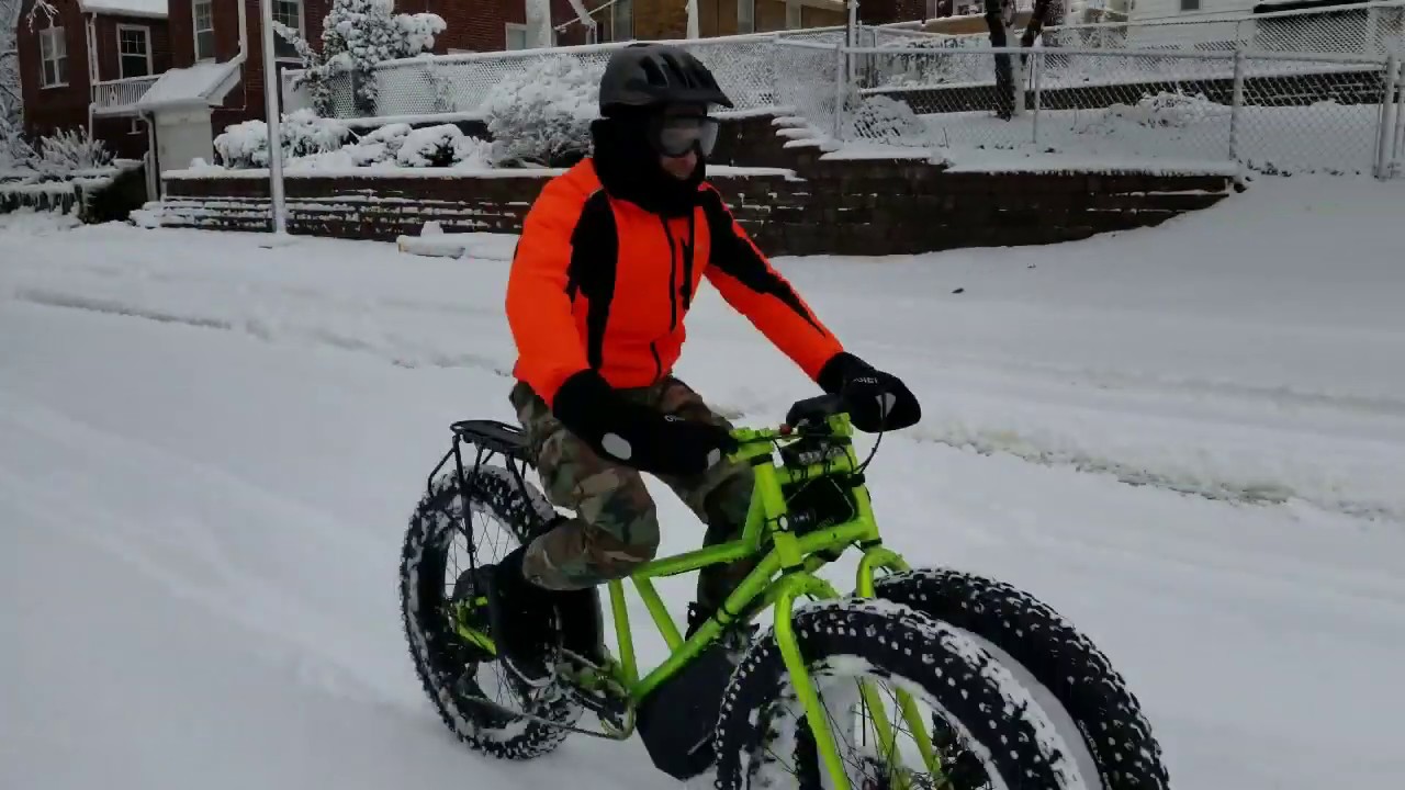 3000w JUGGERNAUT 3 TIRE FAT BIKE IN SNOW fat bike canada