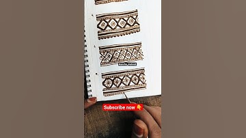 Belt design border design Basic mehndi belt design tutorials 3d henna mehndidesign