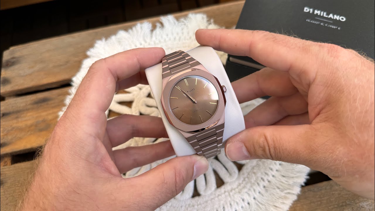 D1 Milano Ultra Thin Chocolate- Unboxing and on the wrist - YouTube
