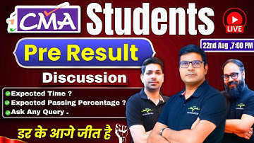 CMA Students | Pre Result Discussion | CMA Inter & Final Result | By CA/CMA Santosh Kumar Sir