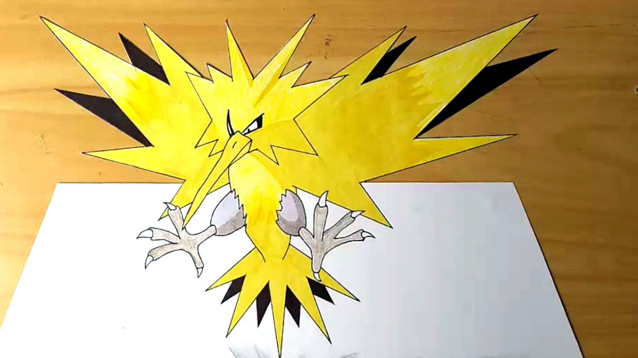 Como Desenhar o Zapdos - Desenhando Pokemon Lendário, Como Desenhar o  Zapdos - Desenhando Pokemon Lendário. . Canal no :   Obrigado por  assistirem!, By Arte Sublime