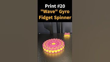 Print #20: "Wave" Gyro Fidget Spinner 🌊 #3DPrint #toy
