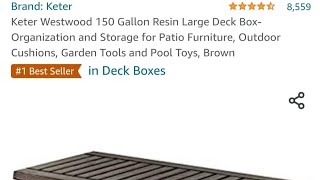 Keter Westwood 150 Gallon Deck Box Post Use Review, an excellent purchase!