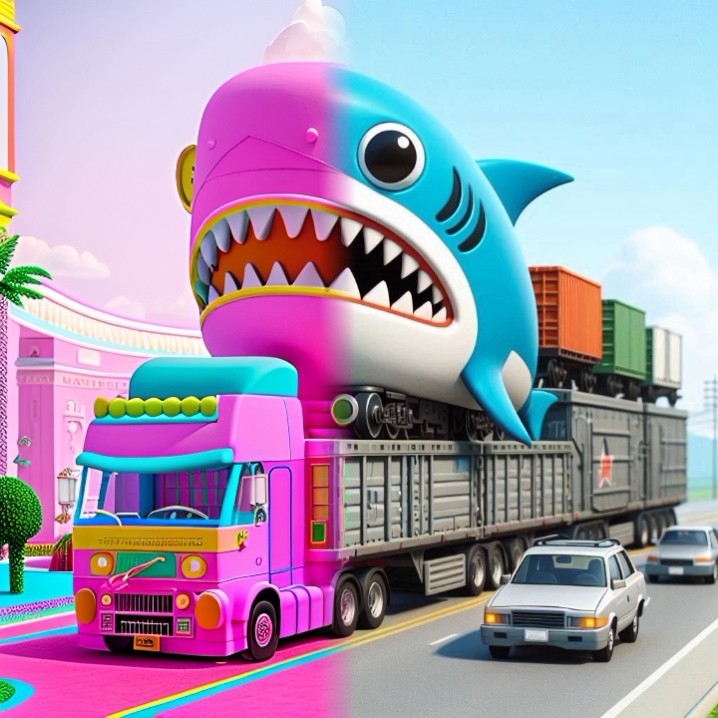 Truk Bawa Ikan Hiu Besar#shorts #viralvideos #heriadi #animasimobiltruk #mobiltrukanimasi #bus#beko