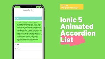 Building Accordion List in Ionic 5 | Ionic 5 Animated Accordion | Ionic 5 Tutorials For Beginners