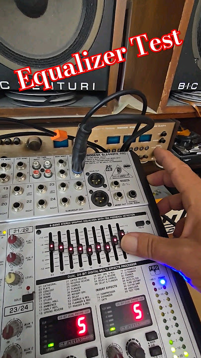Equalizer Sound Test - BEHRINGER EURODESK SL-2442FX-PRO Mixing Console @youtubecreators
