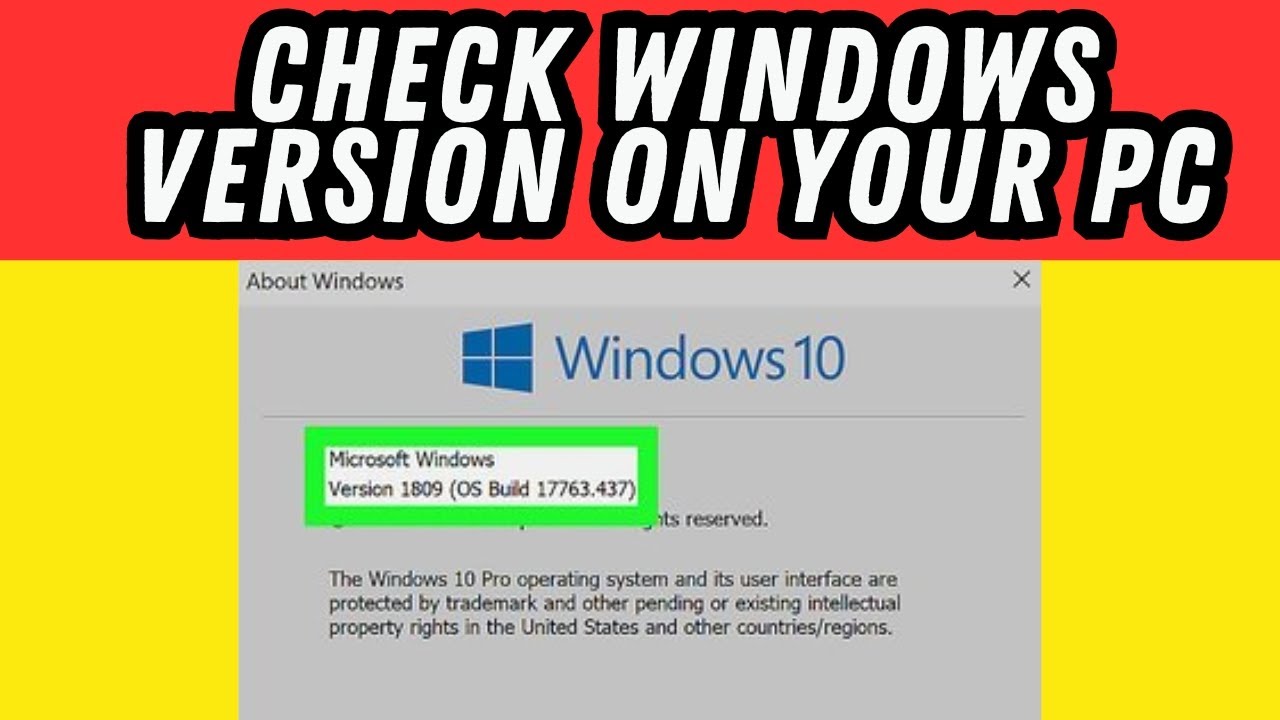 How To Check Windows Version on Your PC or Laptop (2024) 🖥️ - YouTube