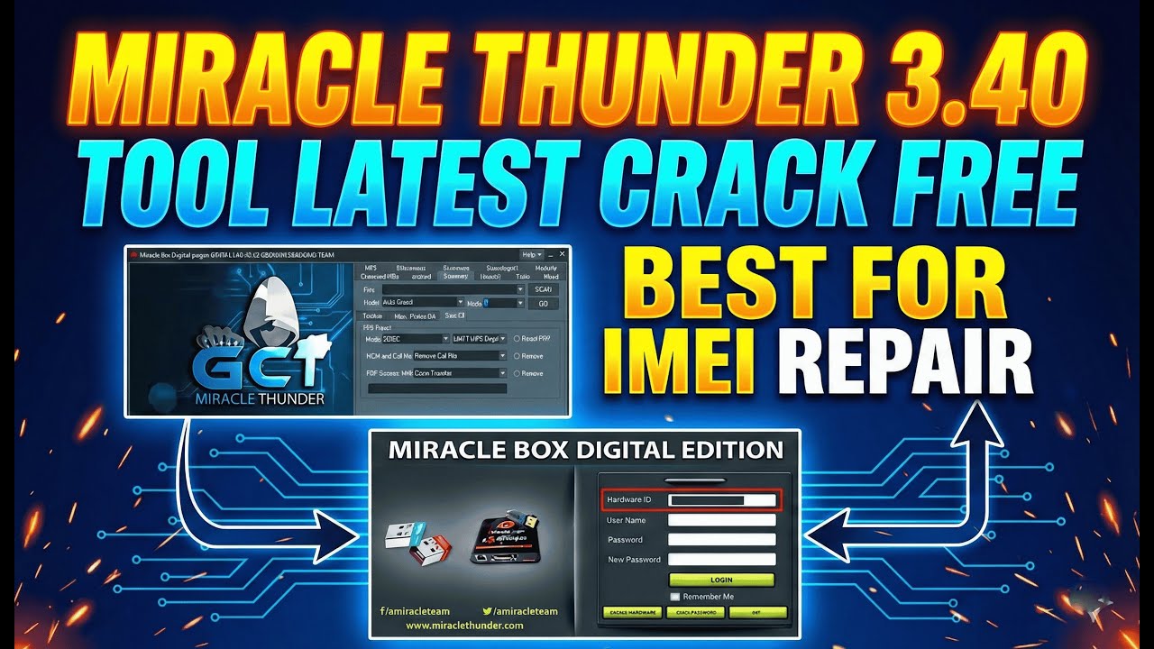 Miracle Thunder 3.40 Tool Latest Crack Free Download |Best For IMEI Repair &Flashing (100% Working)