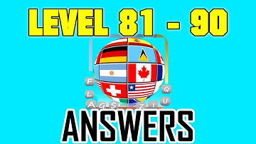 Countries Flags Quiz - Master 81 - 90 - All Answers - Walkthrough